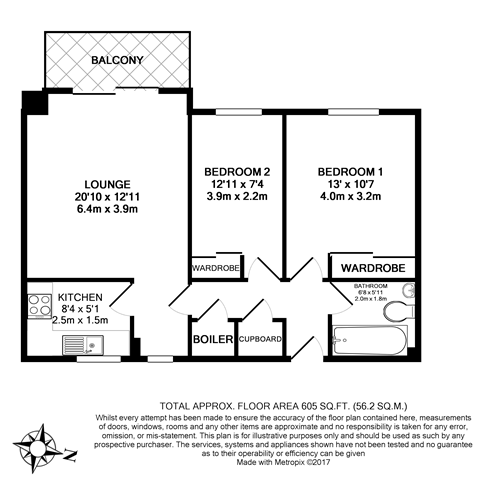 Floorplan - 2 Bedroom Apartment for Sale