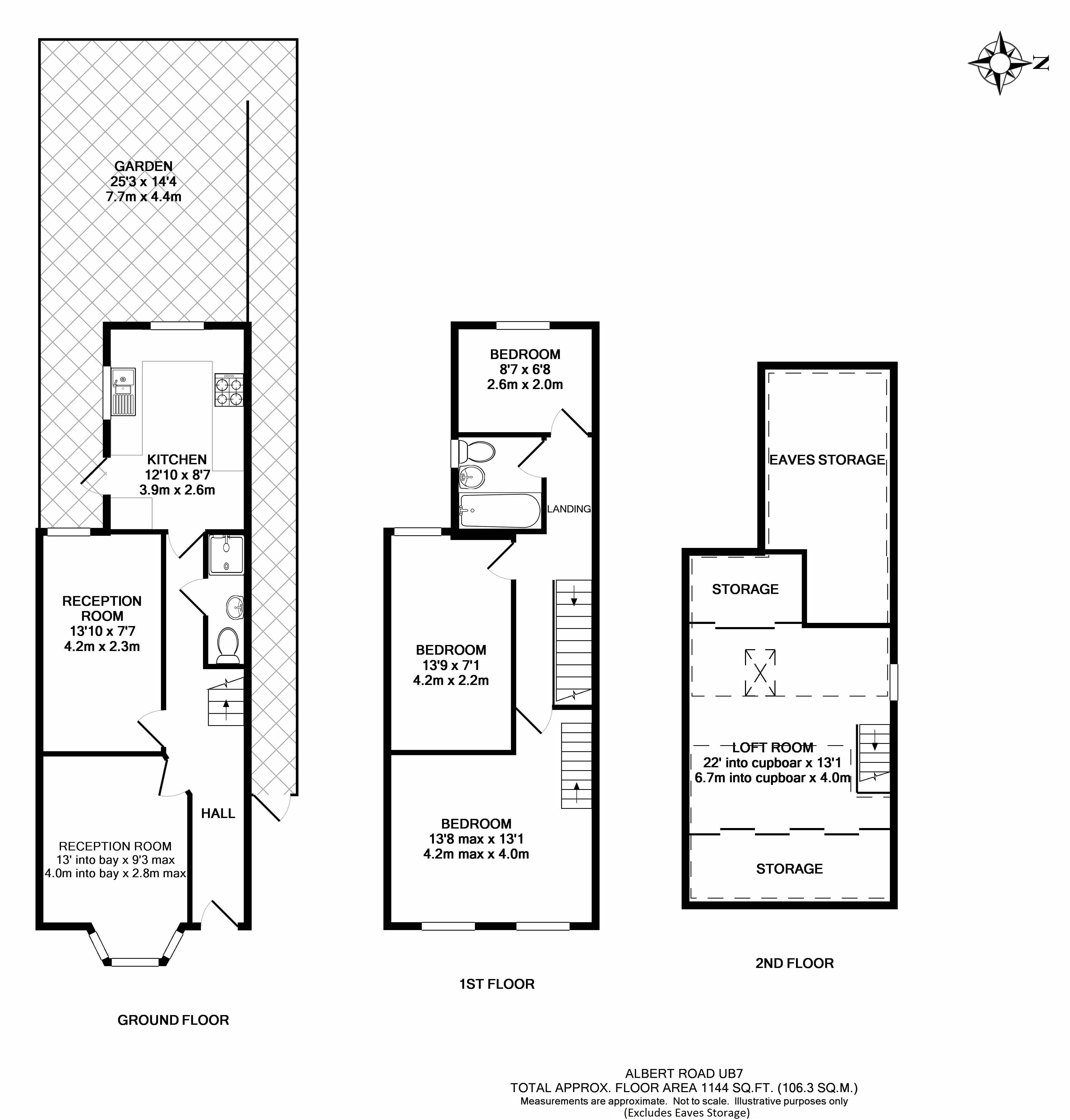 Floorplan - Studio Town House for Sale in West Drayton, UB7 